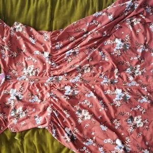 2 for 1 - Cute, High Low, Off the Shoulders dresses XL - Yellow and Brown